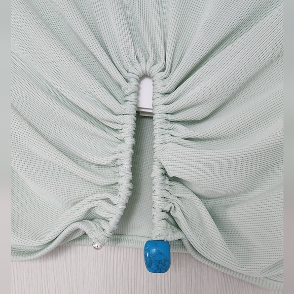 Christopher Esber Light Green Ruched Crop Top - Picture 2 of 5